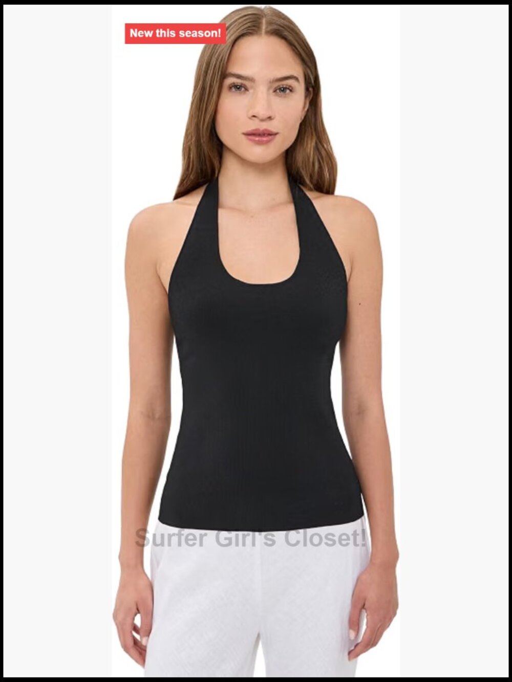 Theory Halter Neck Tank Top Sleeveless Lightweight High Stretch